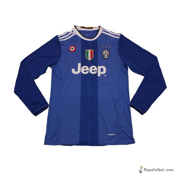 Camiseta Juventus Replica Segunda Ropa ML 2016/17 Azul